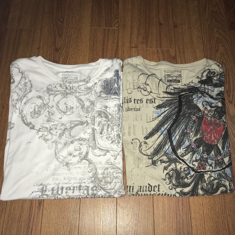 (Bundle) 2 Retrofit mens shirts.